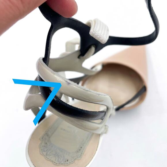 Dior Decli Defile Pumps Raf Simons Beige Leather Strappy Heels Pointed Sz 39 / 9 - Picture 14 of 15